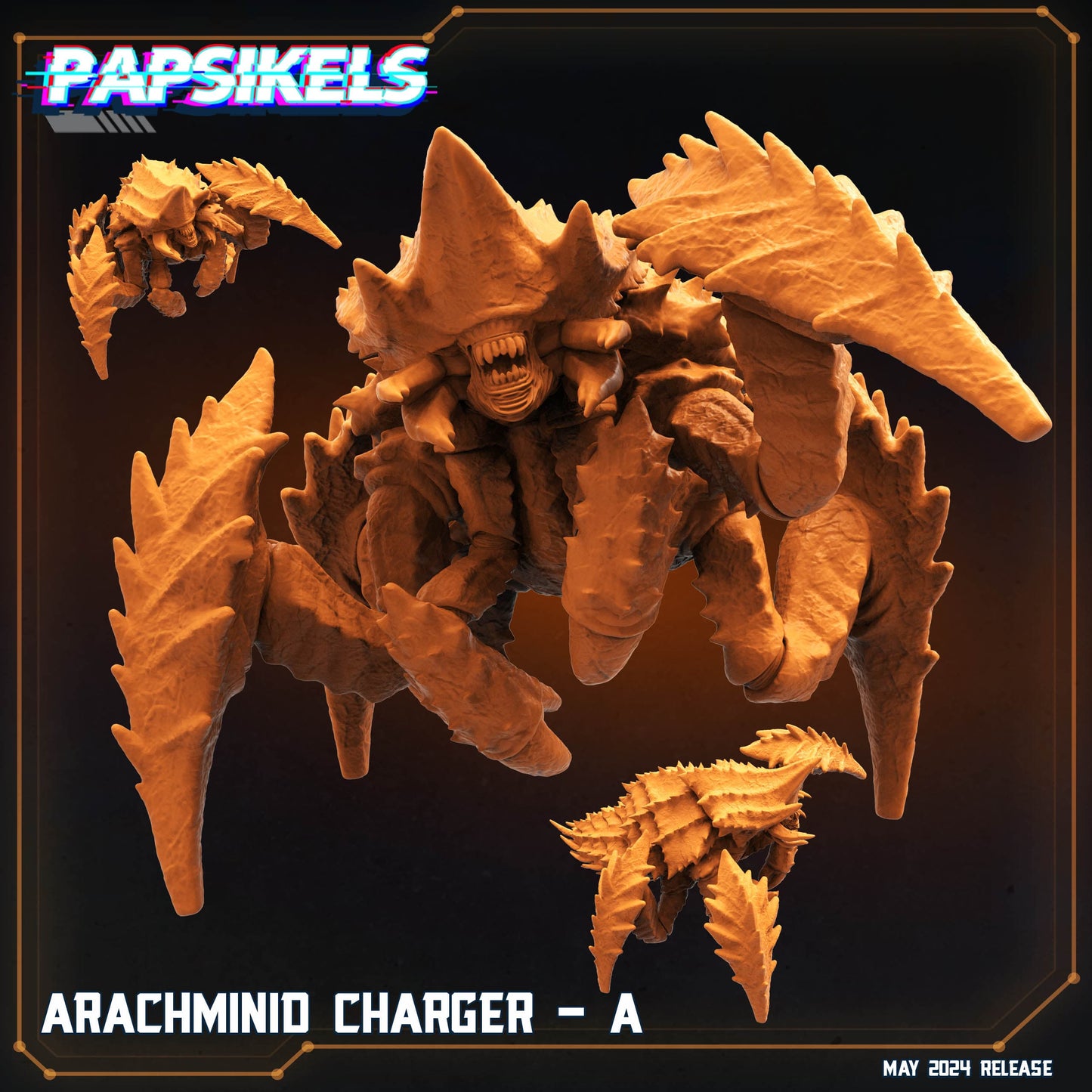 3D Printed Papsikels Arachminid Charger Set Democracy Troopers Bugs and Bots 28mm 32mm - 3D Printing Boss 