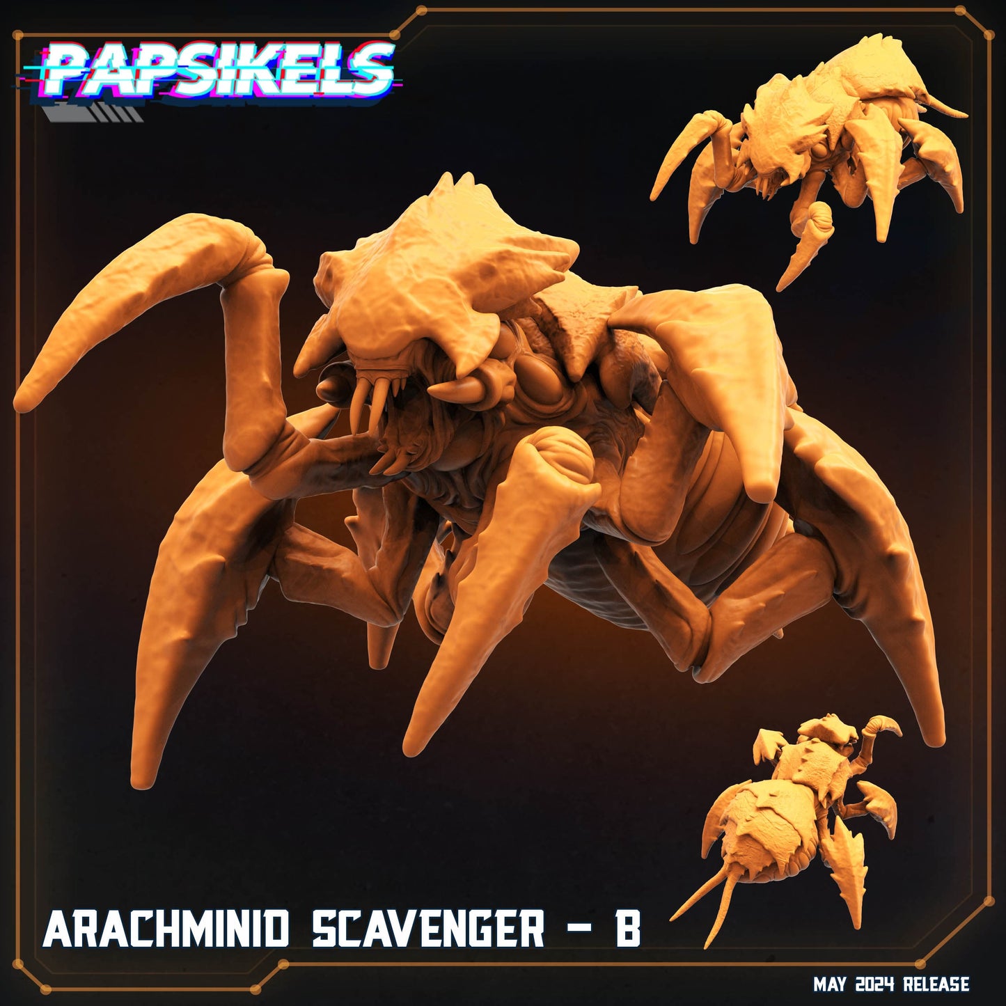 3D Printed Papsikels Arachminid Scavenger Set Democracy Troopers Bugs and Bots 28mm 32mm - 3D Printing Boss 