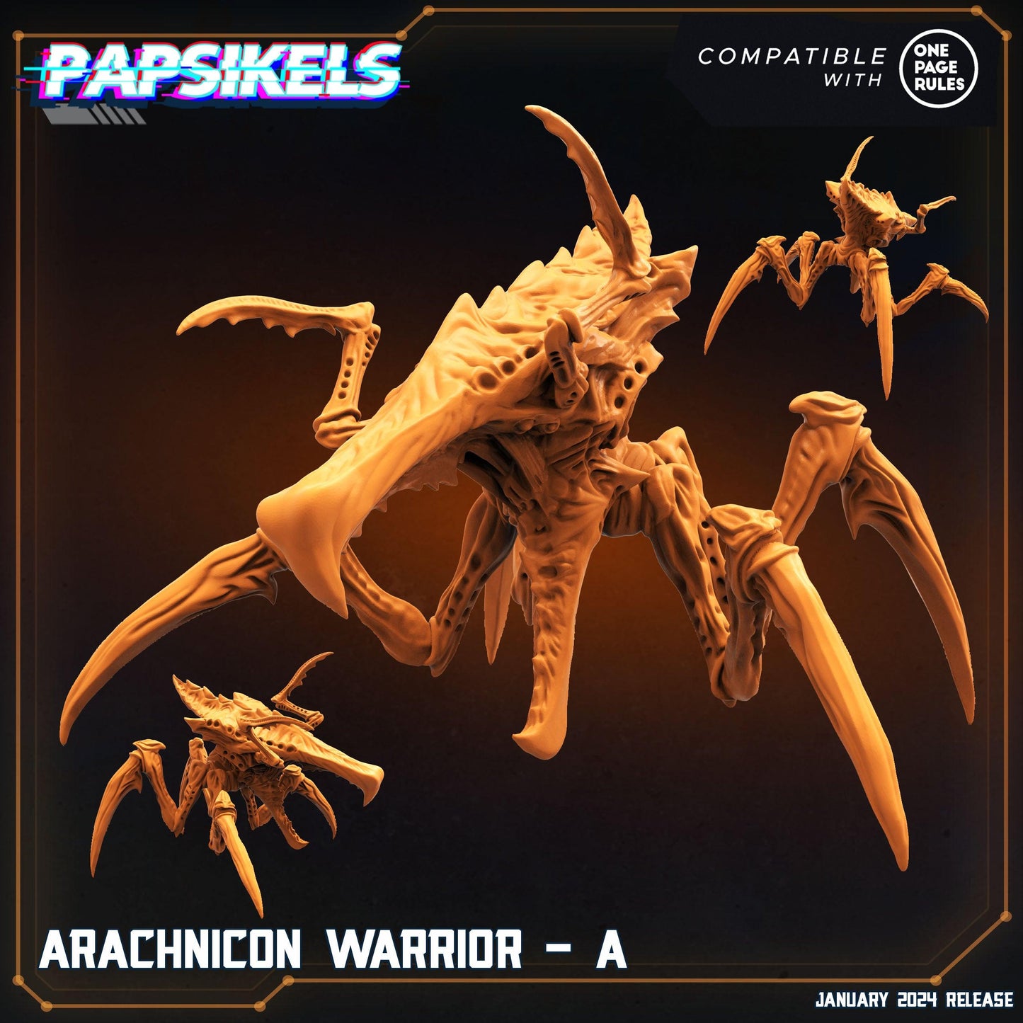 3D Printed Papsikels Arachnicon Warriors Set Dropship Troopers 28mm 32mm - 3D Printing Boss 