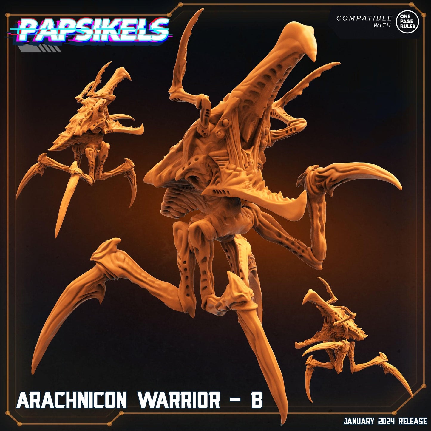 3D Printed Papsikels Arachnicon Warriors Set Dropship Troopers 28mm 32mm - 3D Printing Boss 
