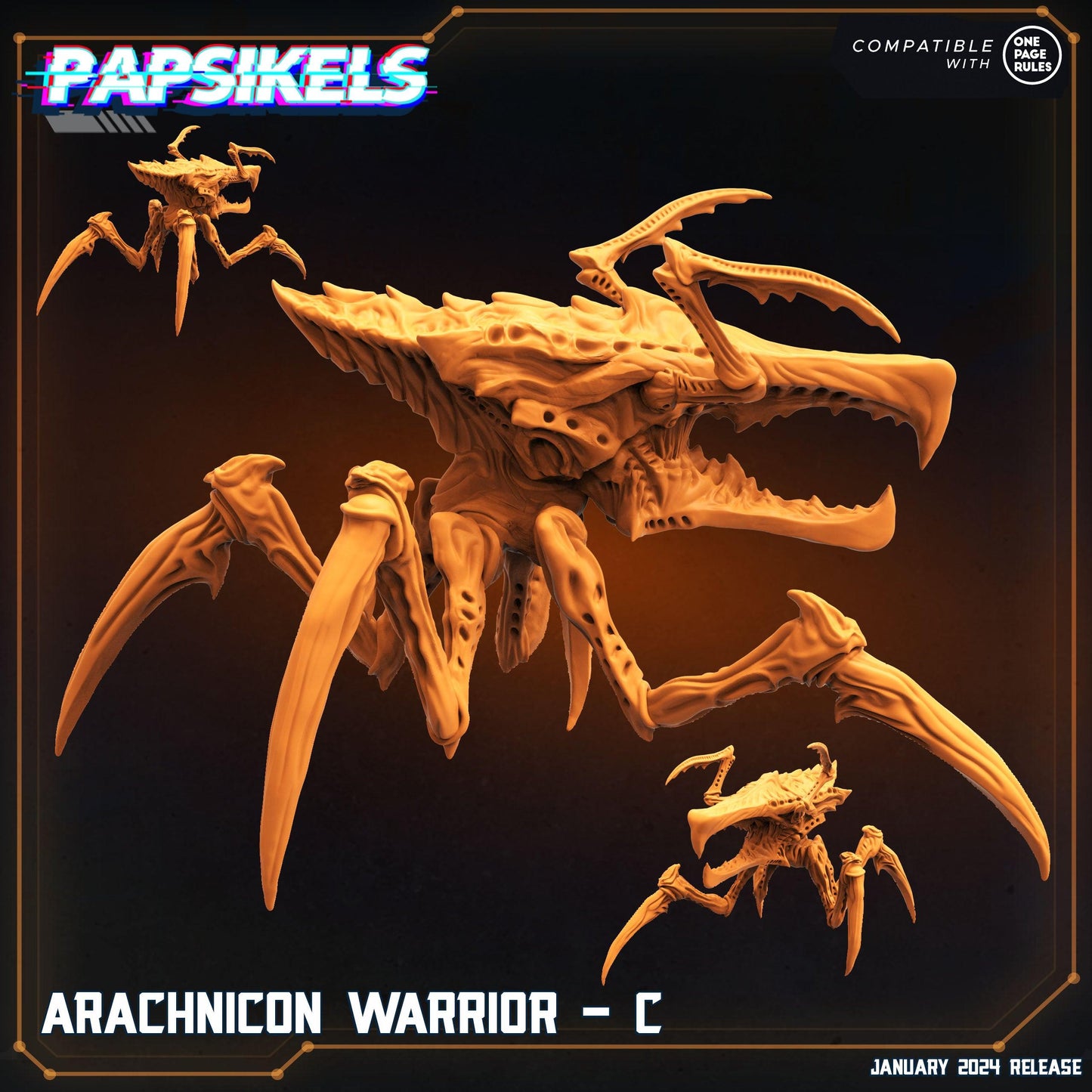 3D Printed Papsikels Arachnicon Warriors Set Dropship Troopers 28mm 32mm - 3D Printing Boss 