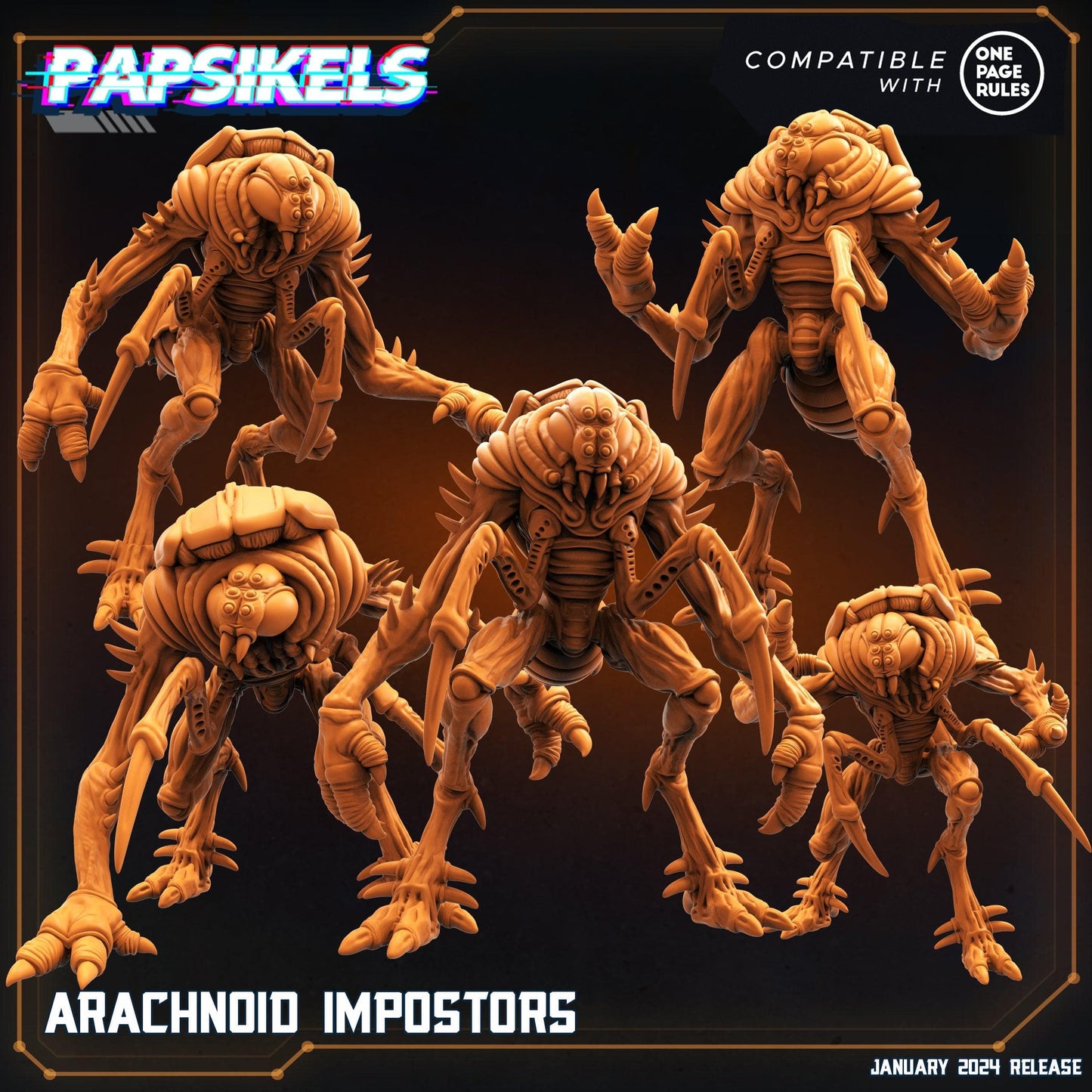 3D Printed Papsikels Arachnoid Impostors Set Dropship Troopers 28mm 32mm - 3D Printing Boss 