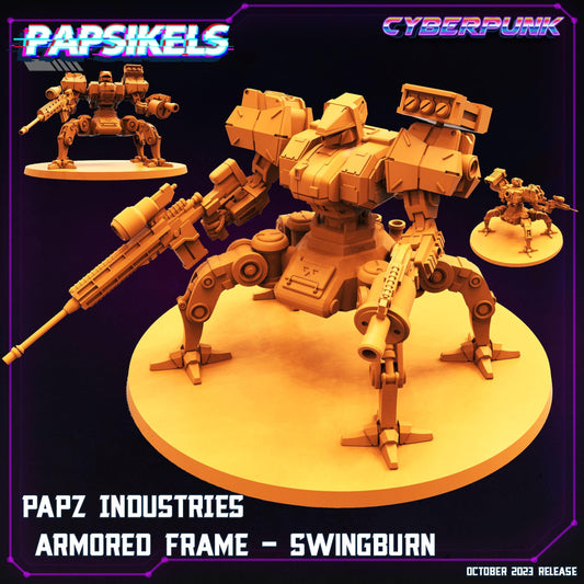 3D Printed Papsikels Armored Frame Papz Industries Swingburn 28mm 32mm - 3D Printing Boss 