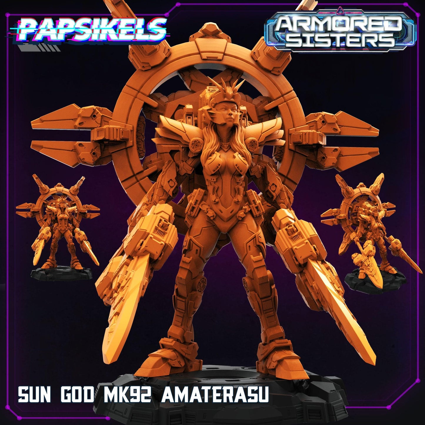 3D Printed Papsikels Armored Sisters Set 28mm 32mm - 3D Printing Boss 
