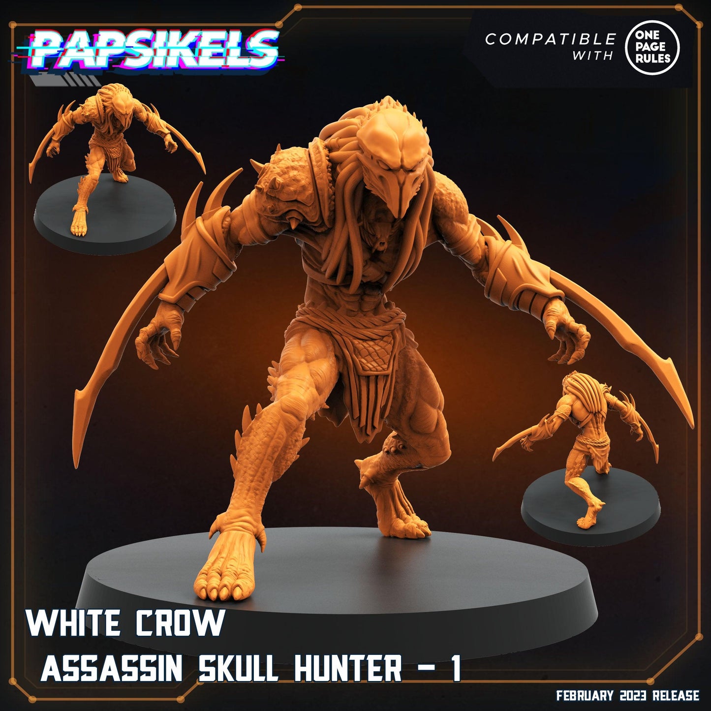 3D Printed Papsikels Assassin Skull Hunters Set 28mm 32mm - 3D Printing Boss 