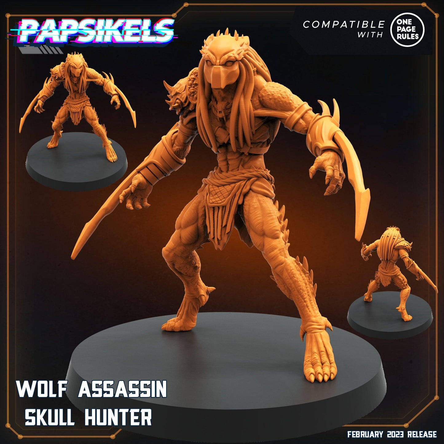 3D Printed Papsikels Assassin Skull Hunters Set 28mm 32mm - 3D Printing Boss 