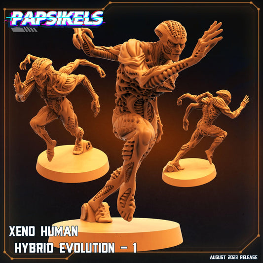 3D Printed Papsikels August 2023 - Xenowars Genesis Xeno Human Hybrid Evolution Set 28mm 32mm - 3D Printing Boss 