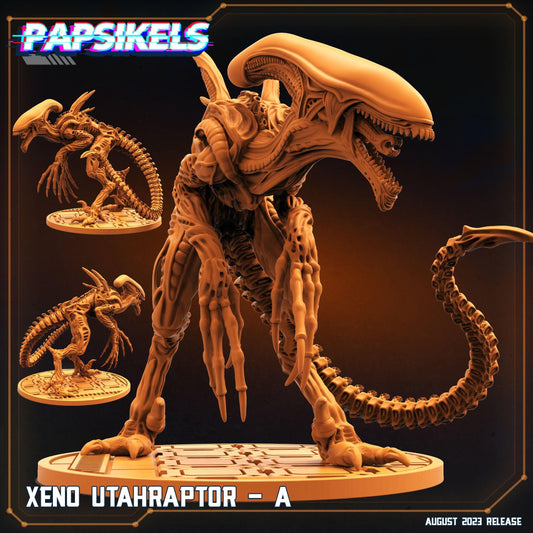 3D Printed Papsikels August 2023 - Xenowars Genesis Xeno Utahraptor Set 28mm 32mm - 3D Printing Boss 