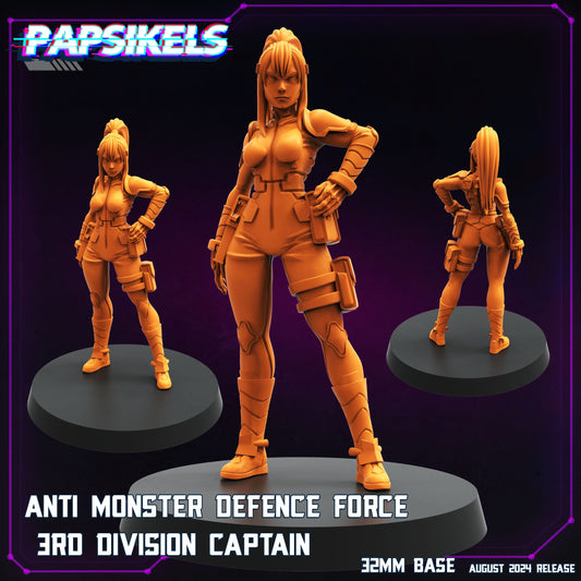 3D Printed Papsikels August 2024 Cyberpunk Anti Monster Defence Force Set 28mm 32mm - 3D Printing Boss 