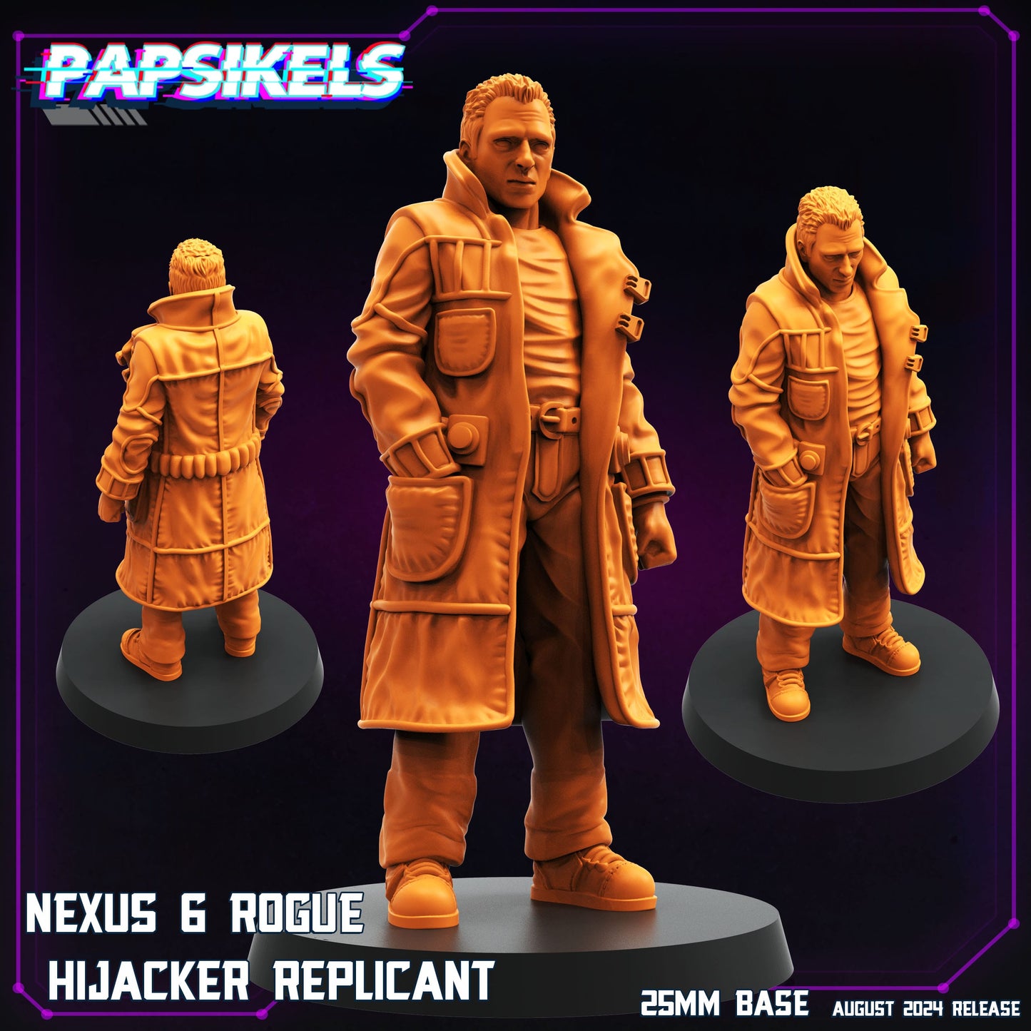 3D Printed Papsikels August 2024 Cyberpunk Nexus 6 Set 28mm 32mm - 3D Printing Boss 