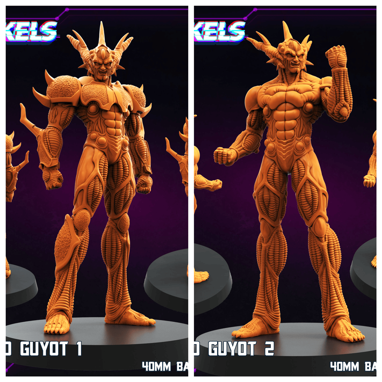 3D Printed Papsikels August 2024 Cyberpunk Papsilord Guyot Set 28mm 32mm - 3D Printing Boss 