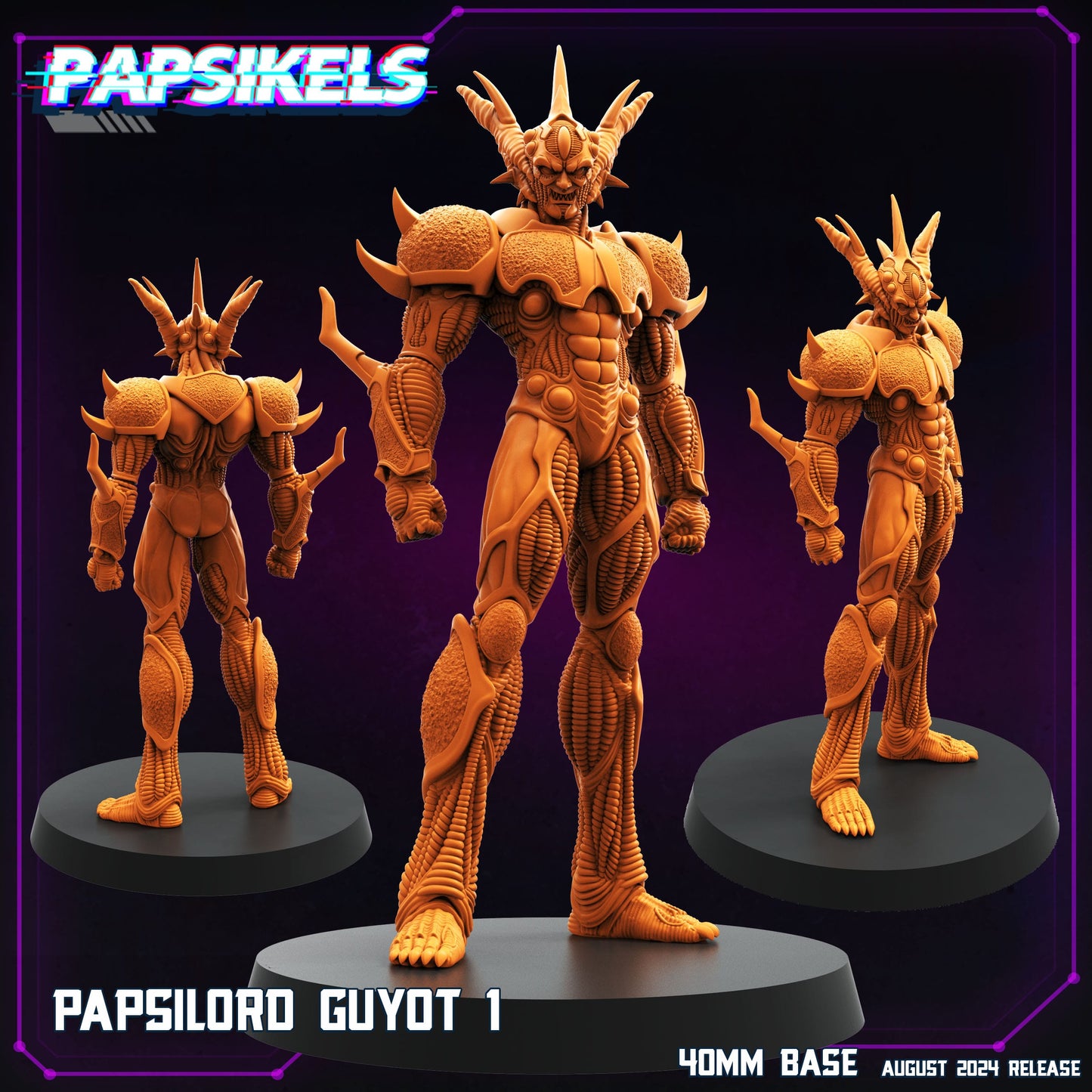 3D Printed Papsikels August 2024 Cyberpunk Papsilord Guyot Set 28mm 32mm - 3D Printing Boss 