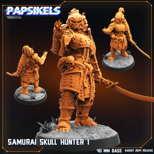 3D Printed Papsikels August 2024 Scifi Samurai Skull Hunter 28mm 32mm - 3D Printing Boss 