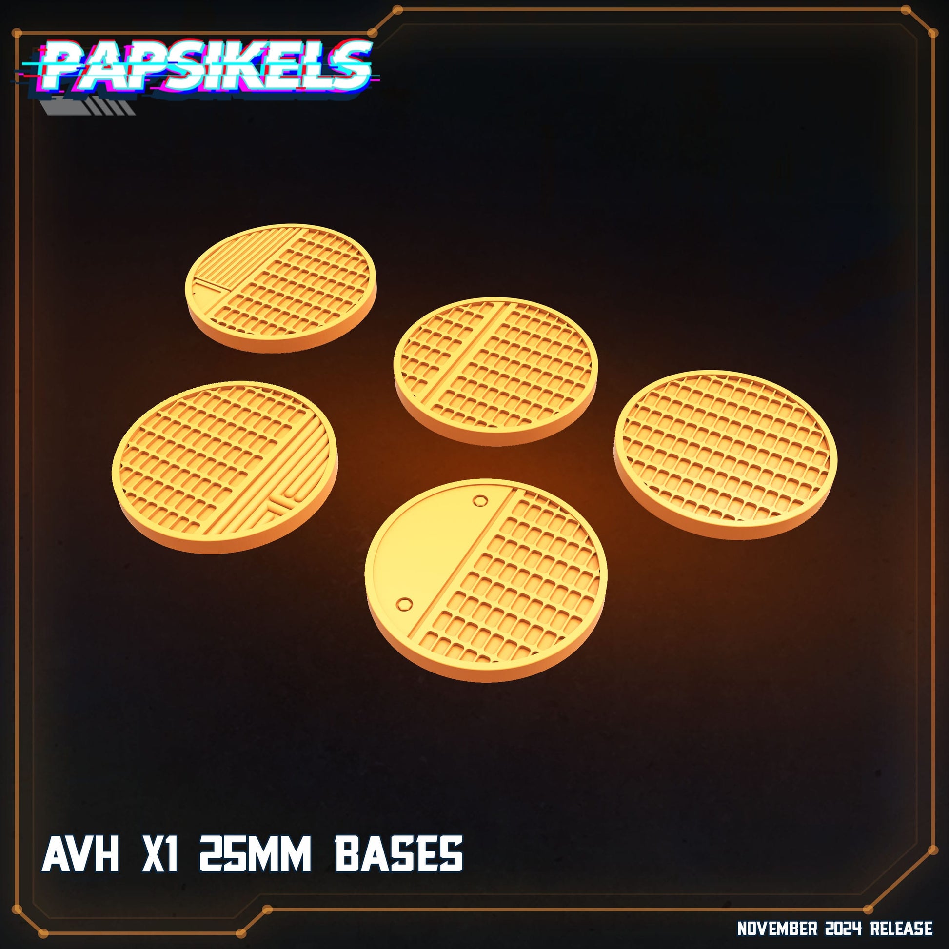 3D Printed Papsikels Avh X1 Bases Nov 2024 Scifi 28mm 32mm - 3D Printing Boss 