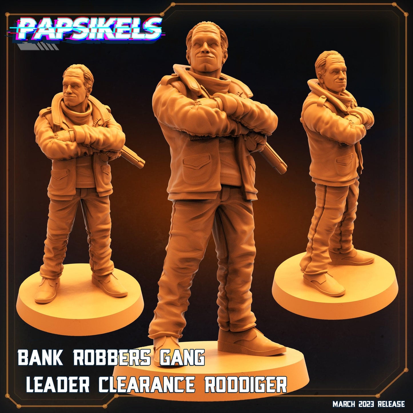 3D Printed Papsikels - Bank Robbers Gang Set - 28mm 32mm - 3D Printing Boss 