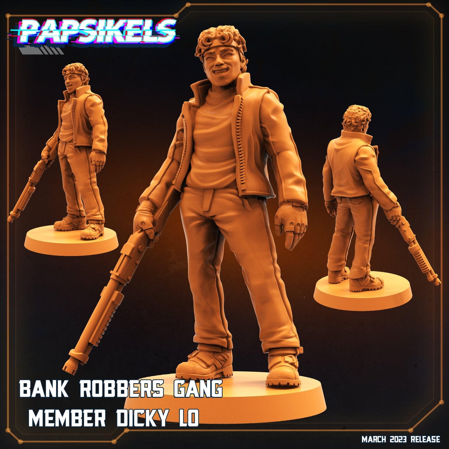 3D Printed Papsikels - Bank Robbers Gang Set - 28mm 32mm - 3D Printing Boss 