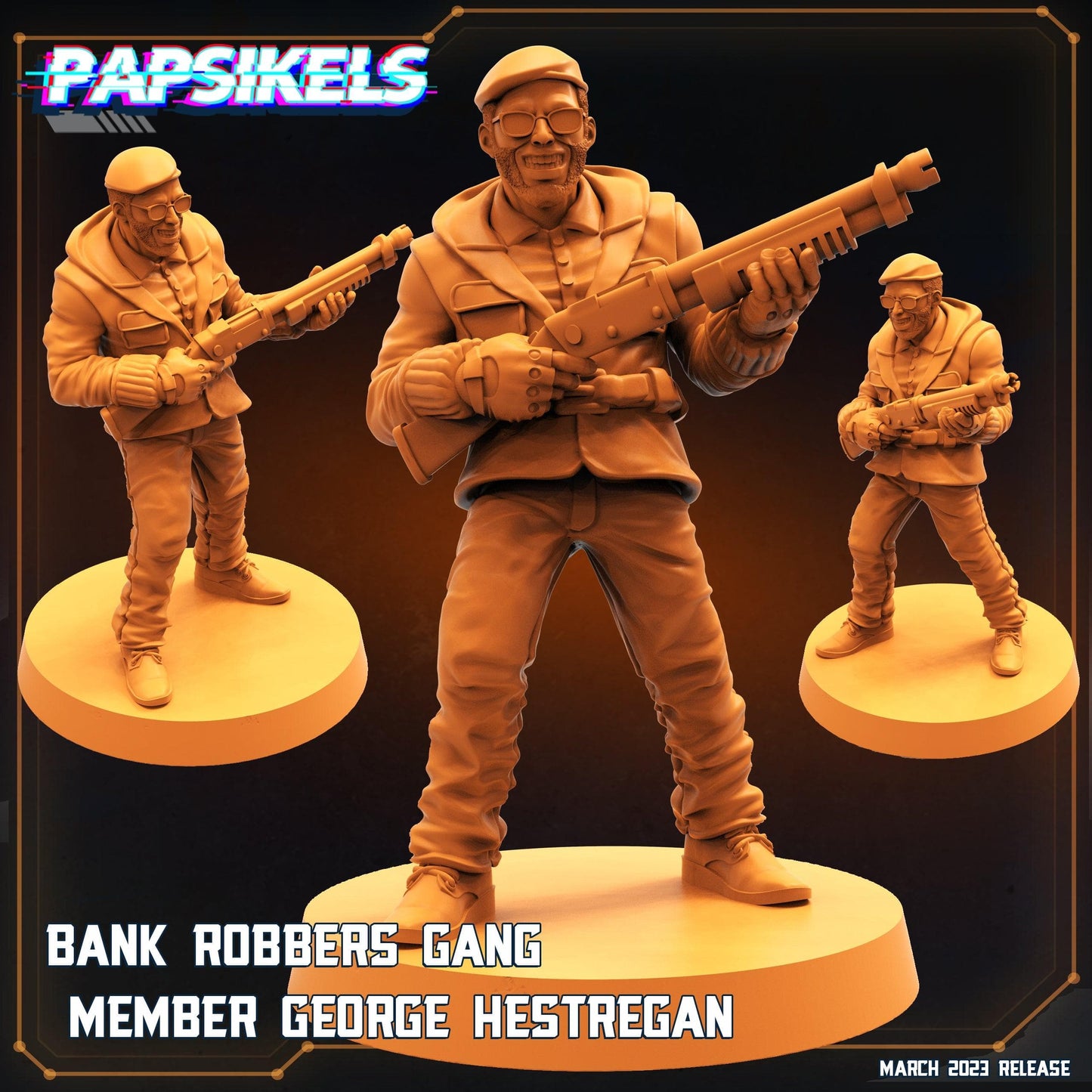 3D Printed Papsikels - Bank Robbers Gang Set - 28mm 32mm - 3D Printing Boss 