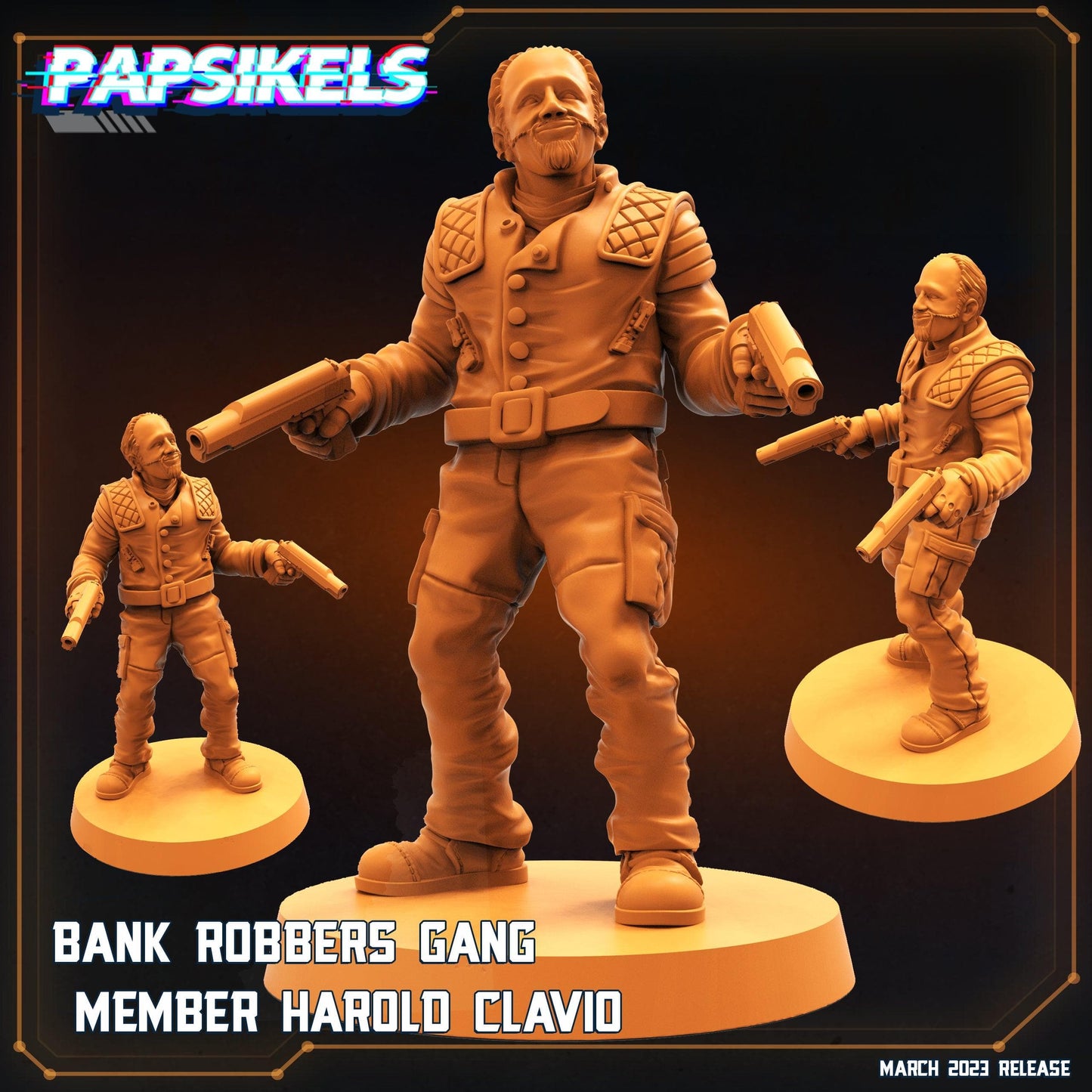 3D Printed Papsikels - Bank Robbers Gang Set - 28mm 32mm - 3D Printing Boss 