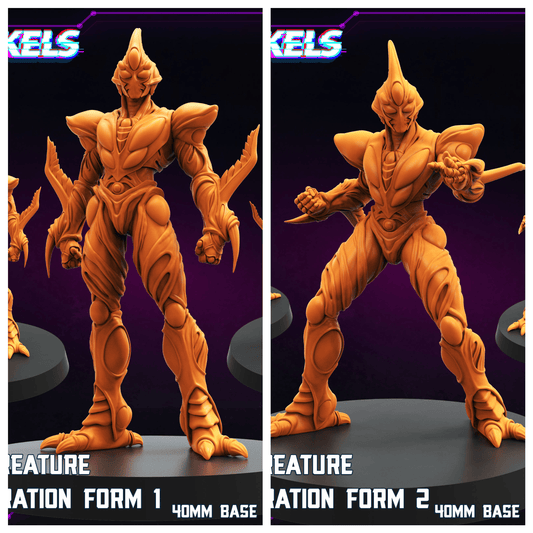 3D Printed Papsikels Battle Creature Collaboration Form Set October 2024 Cyberpunk 28mm 32mm - 3D Printing Boss 