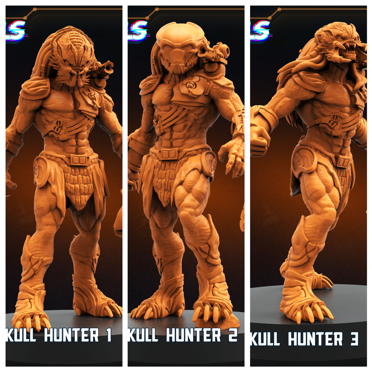 3D Printed Papsikels Berserker Skull Hunter Set July 2024 Scifi 28mm 32mm - 3D Printing Boss 