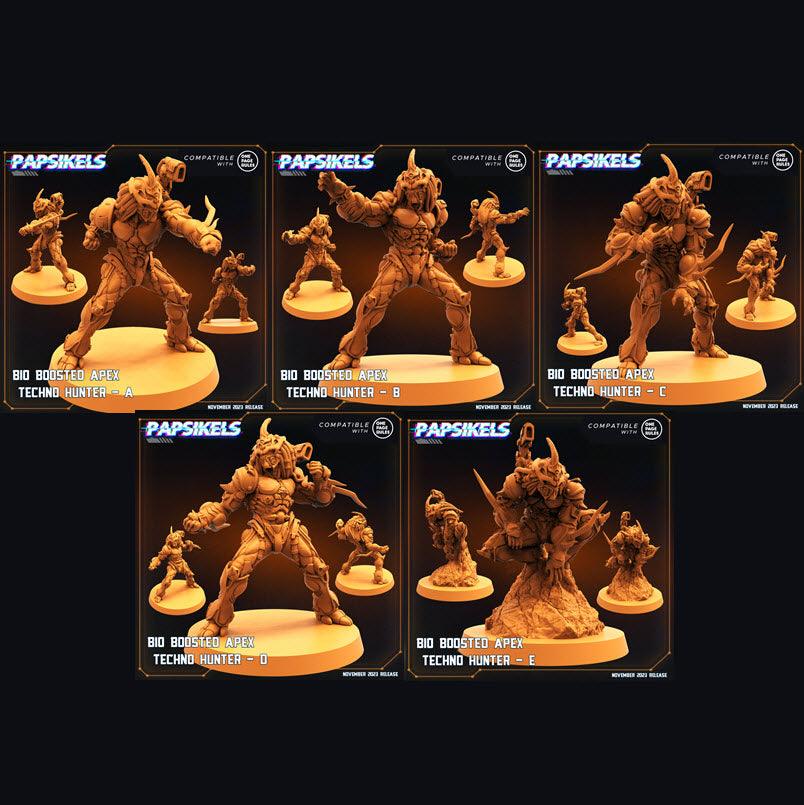 3D Printed Papsikels Bio Boosted Apex Techno Hunters Set Skull Hunters Army Bundle 2 28mm 32mm - 3D Printing Boss 