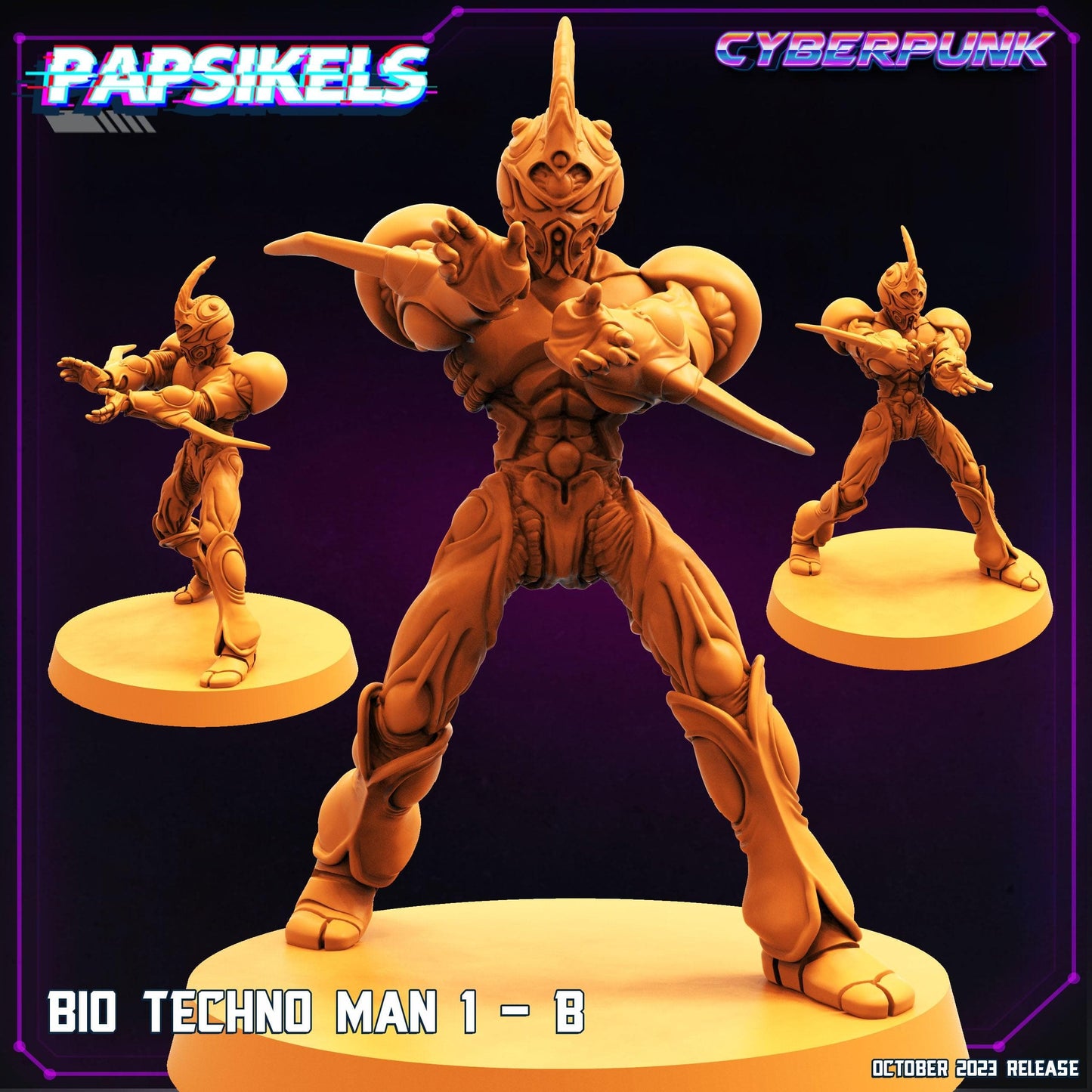 3D Printed Papsikels Bio Techno Man 1B Bio Techno Man Set 28mm 32mm - 3D Printing Boss 