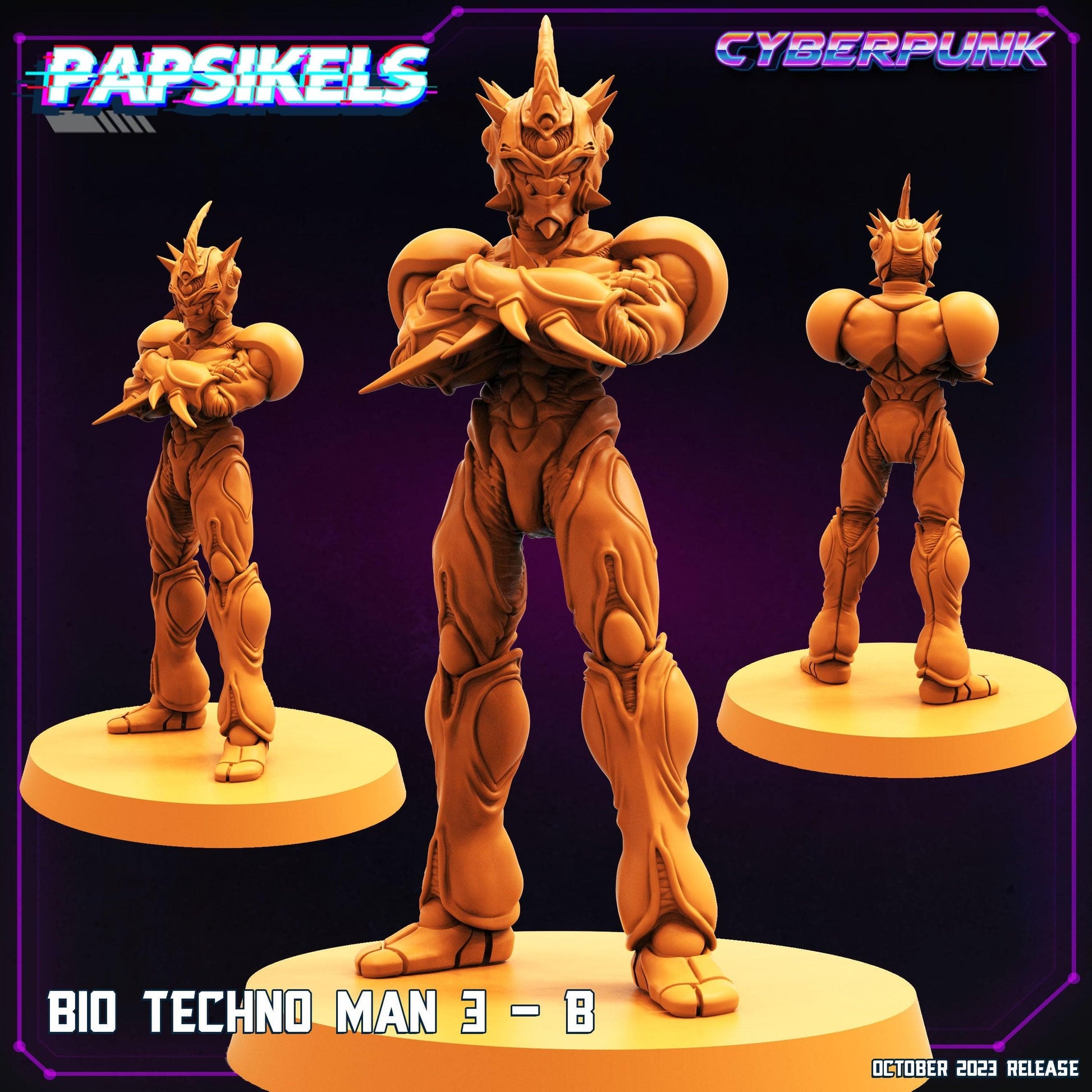 3D Printed Papsikels Bio Techno Man 3B Bio Techno Man Set 28mm 32mm - 3D Printing Boss 