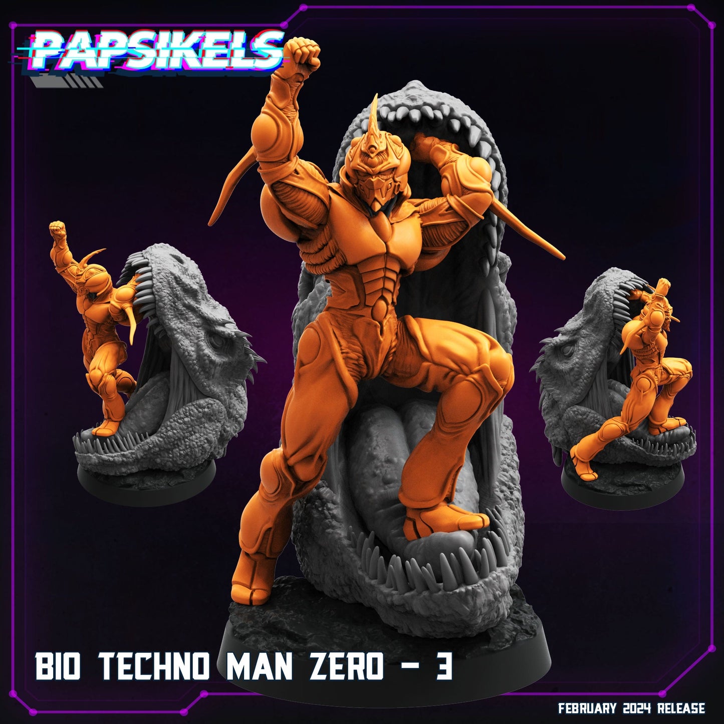 3D Printed Papsikels Bio Techno Man Zero February 2025 Cyberpunk 28mm 32mm - 3D Printing Boss 