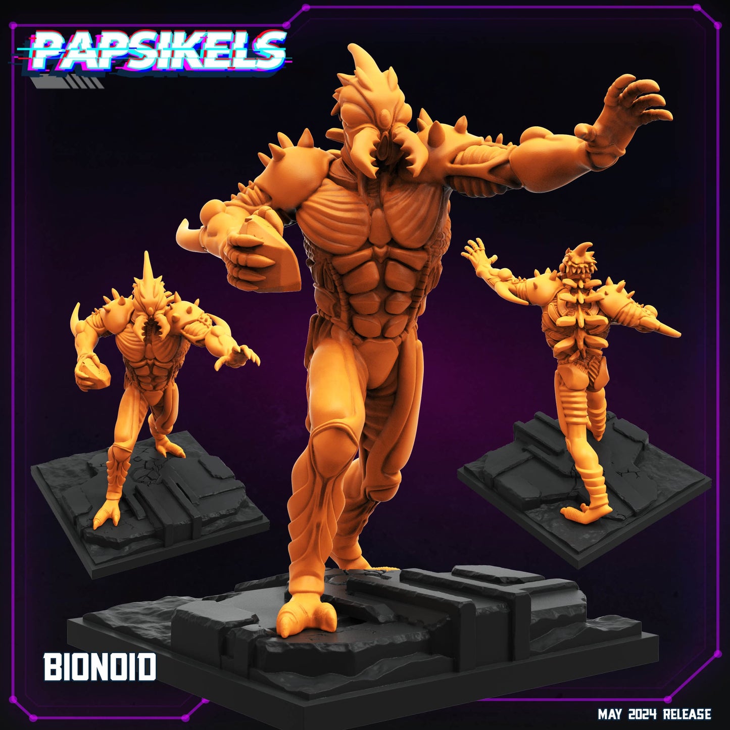 3D Printed Papsikels Bionoid May 2024 Cyberpunk 28mm 32mm - 3D Printing Boss 