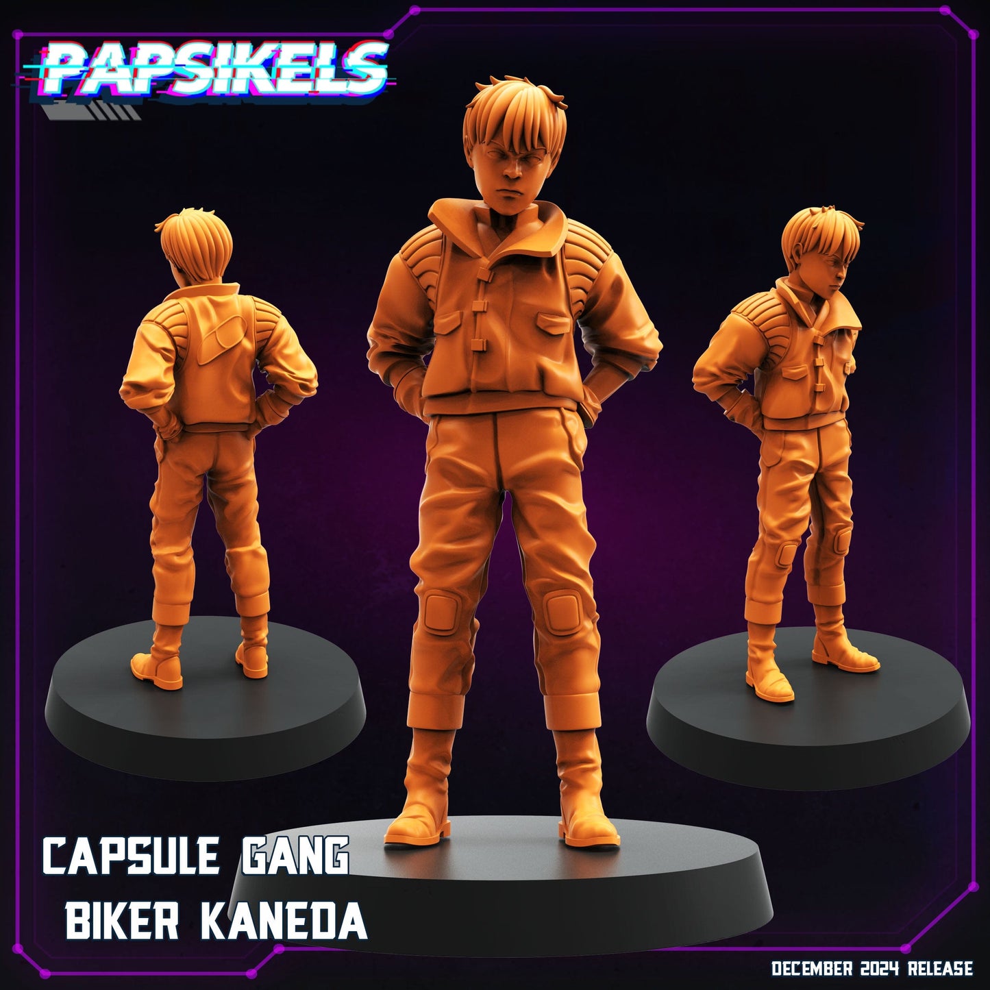 3D Printed Papsikels Capsule Gang Biker Members Dec. 2024 Cyberpunk 28mm 32mm - 3D Printing Boss 