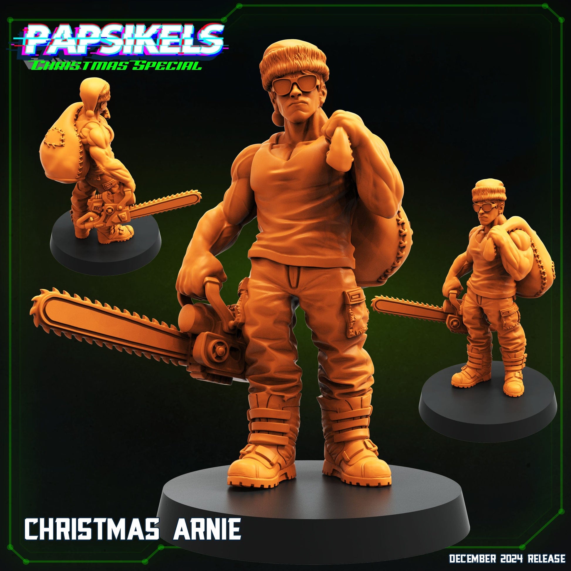 3D Printed Papsikels Christmas Arnie 28mm 32mm - 3D Printing Boss 