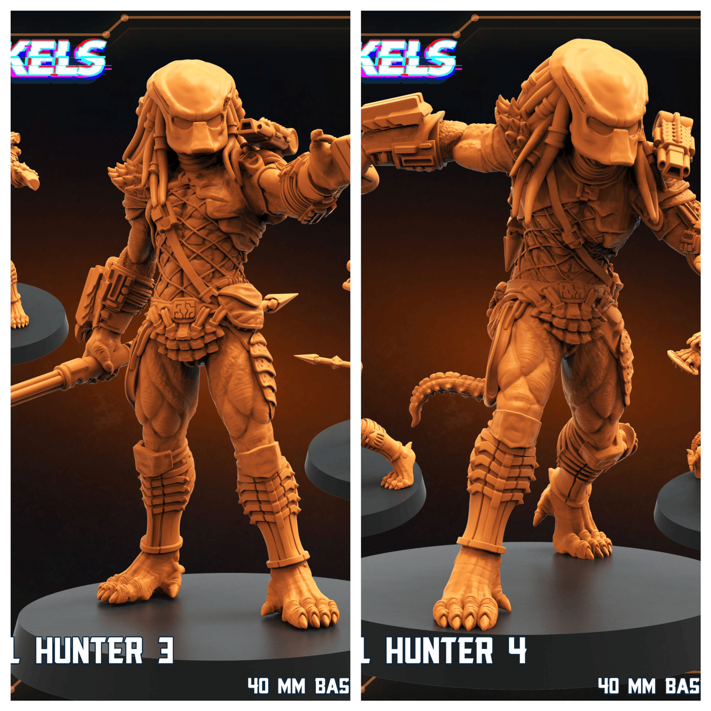3D Printed Papsikels City Skull Hunter Set SEPTEMBER 2024 SCIFI 28mm 32mm - 3D Printing Boss 