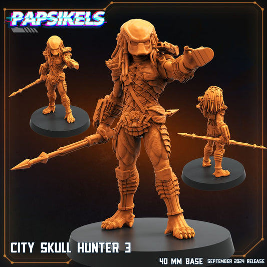 3D Printed Papsikels City Skull Hunter Set SEPTEMBER 2024 SCIFI 28mm 32mm - 3D Printing Boss 