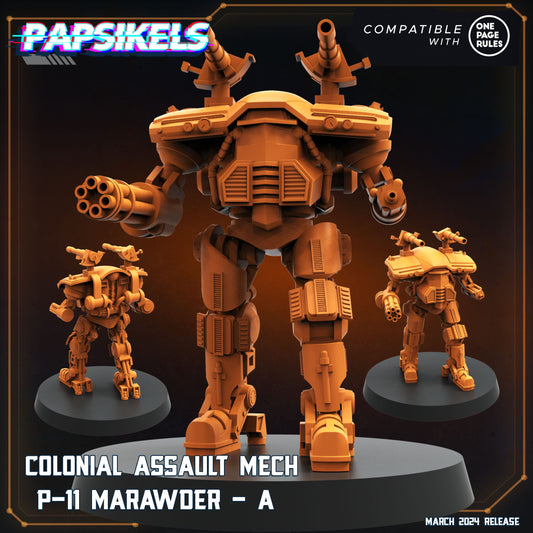 3D Printed Papsikels Colonial Assault Mech P11 Set 28mm 32mm - 3D Printing Boss 