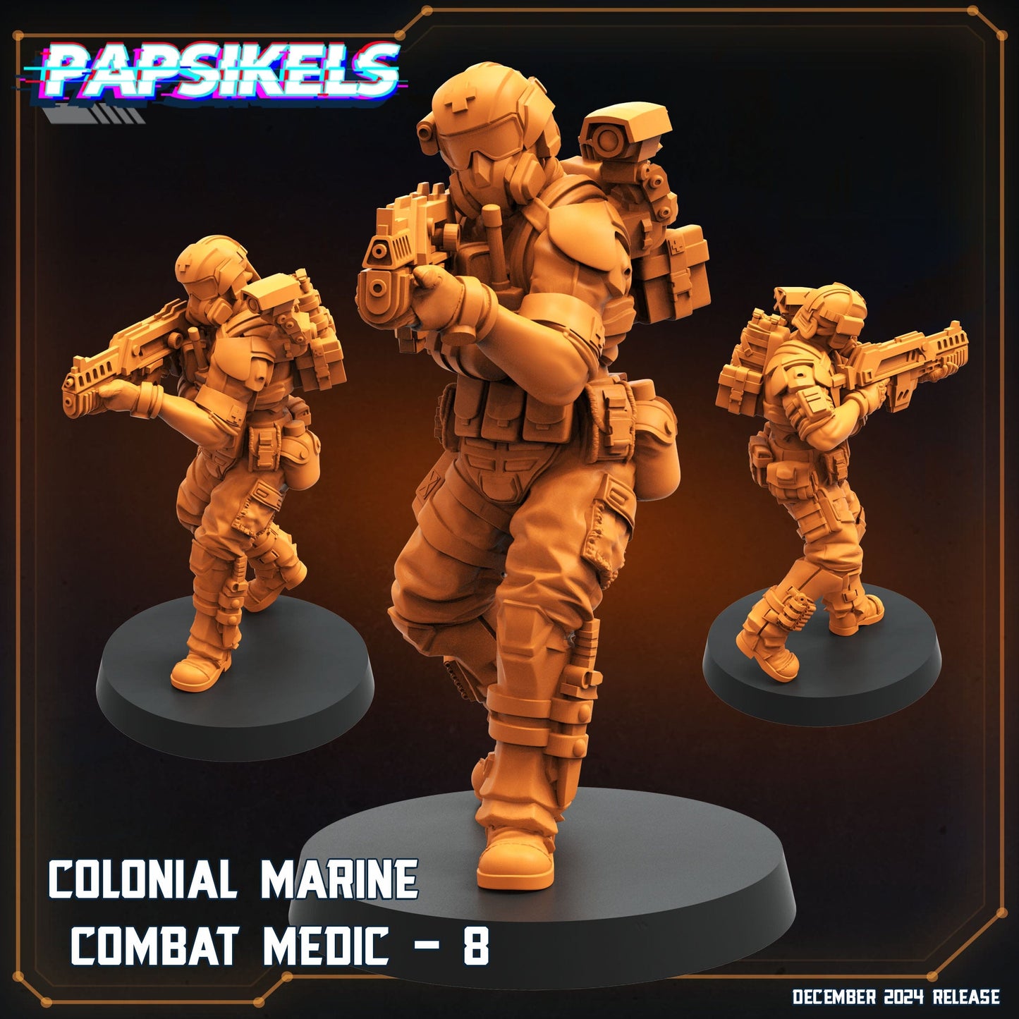 3D Printed Papsikels Colonial Marine Combat Medic Team Dec. 2024 SciFi 28mm 32mm - 3D Printing Boss 