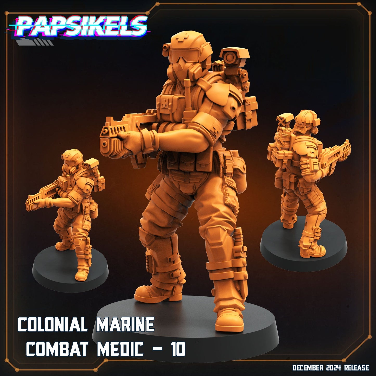 3D Printed Papsikels Colonial Marine Combat Medic Team Dec. 2024 SciFi 28mm 32mm - 3D Printing Boss 