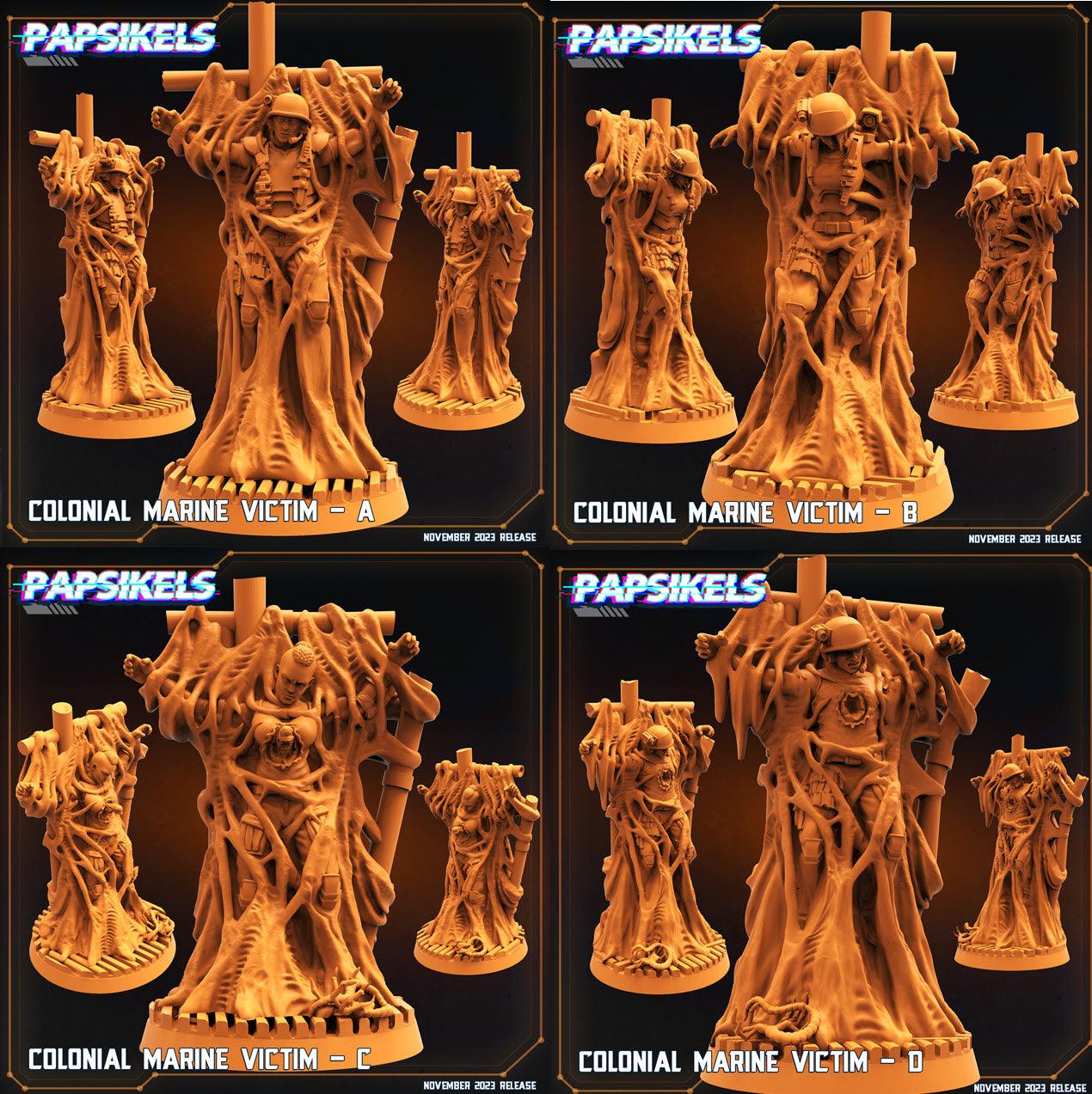 3D Printed Papsikels Colonial Marine Victim Set 28mm 32mm - 3D Printing Boss 