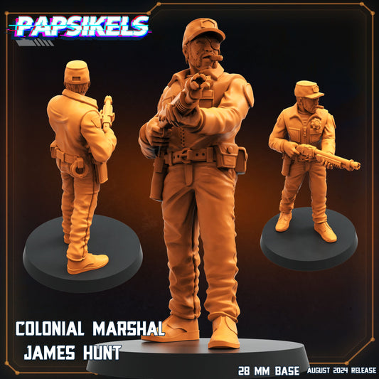 3D Printed Papsikels Colonial Marshal Set August 2024 Scifi 28mm 32mm - 3D Printing Boss 