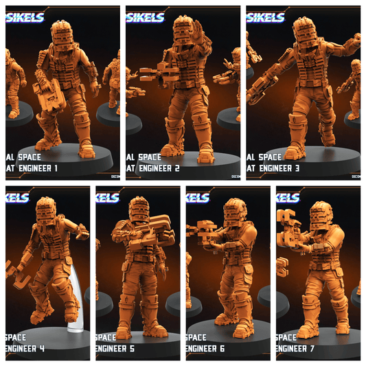 3D Printed Papsikels Colonial Space Combat Engineer Dec. 2024 SciFi 28mm 32mm - 3D Printing Boss 