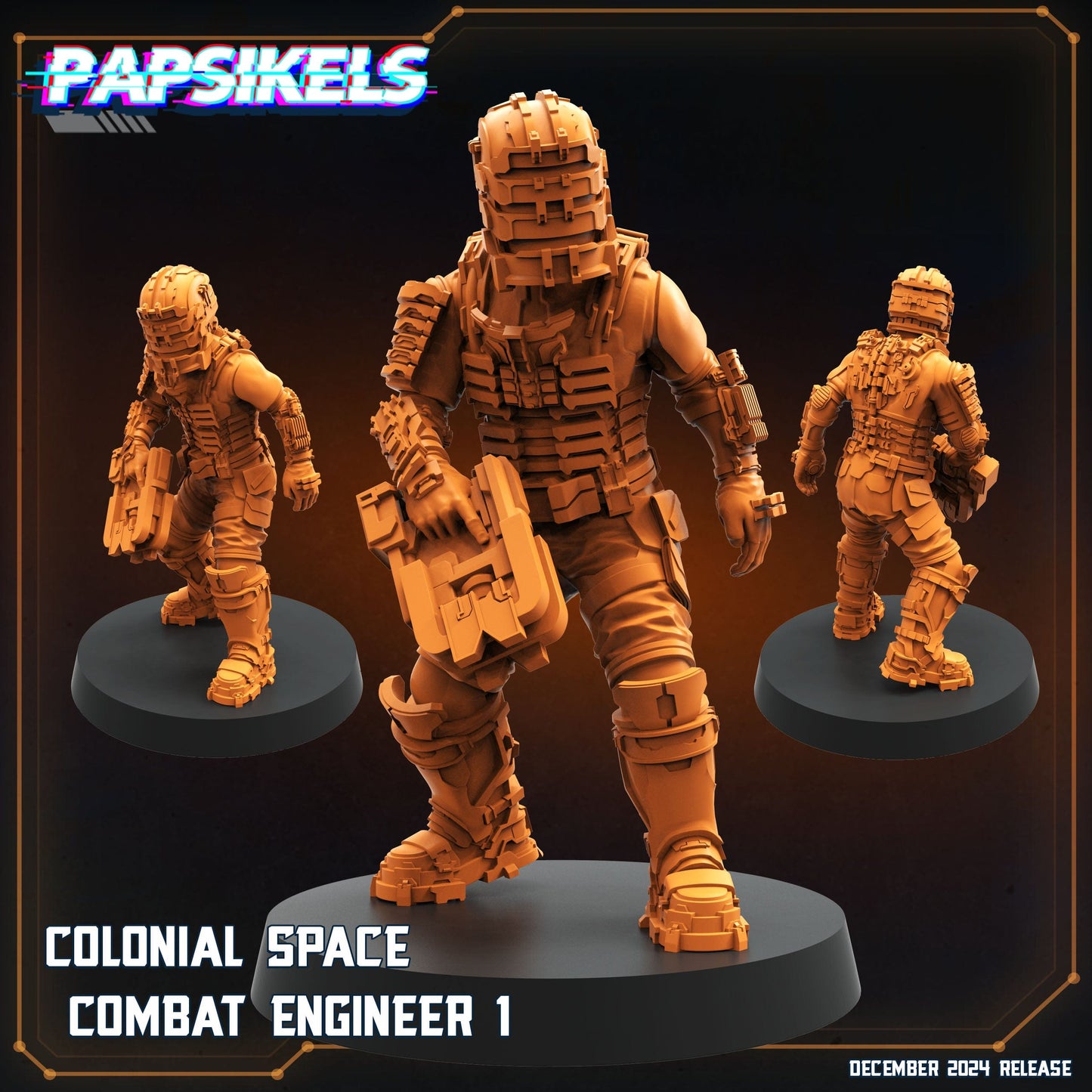 3D Printed Papsikels Colonial Space Combat Engineer Dec. 2024 SciFi 28mm 32mm - 3D Printing Boss 