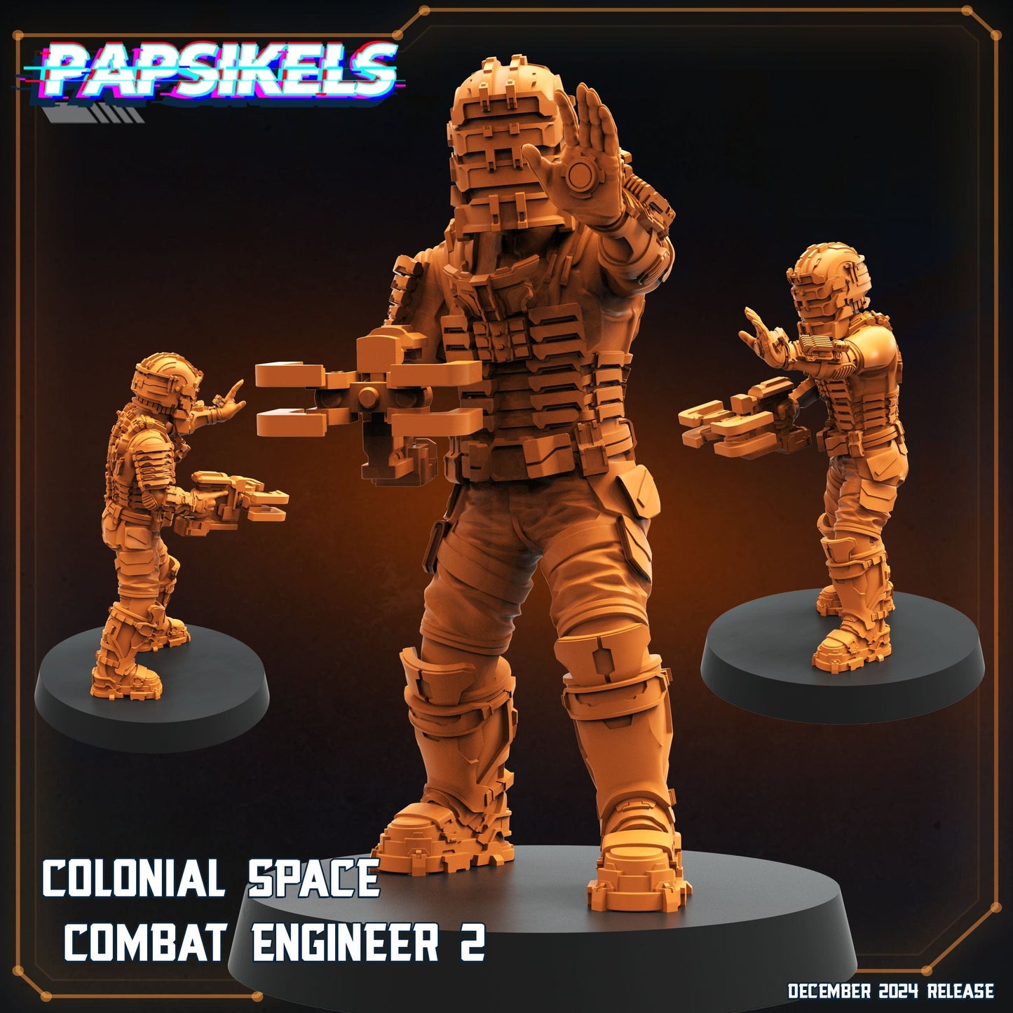 3D Printed Papsikels Colonial Space Combat Engineer Dec. 2024 SciFi 28mm 32mm - 3D Printing Boss 