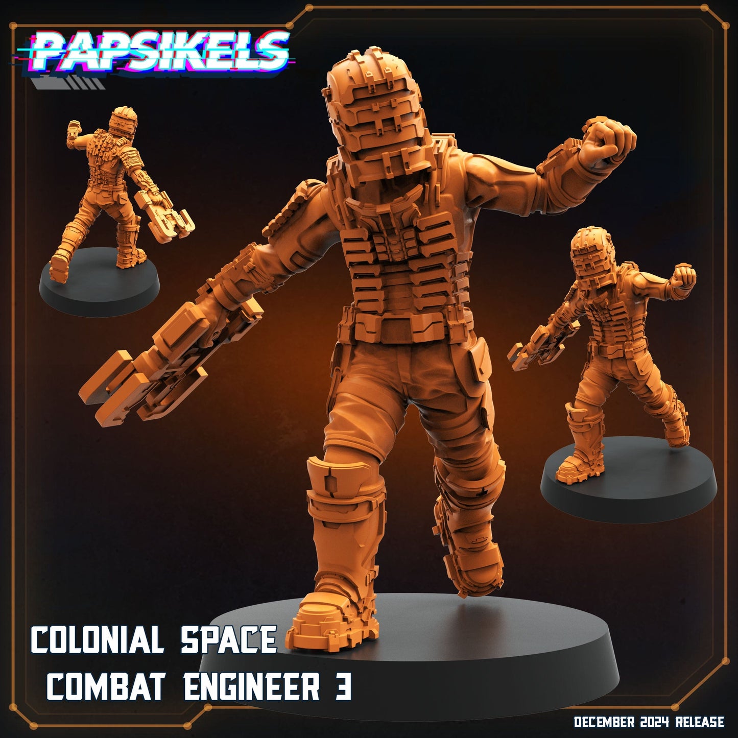 3D Printed Papsikels Colonial Space Combat Engineer Dec. 2024 SciFi 28mm 32mm - 3D Printing Boss 