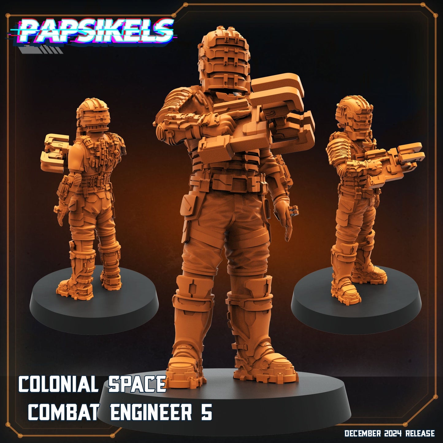 3D Printed Papsikels Colonial Space Combat Engineer Dec. 2024 SciFi 28mm 32mm - 3D Printing Boss 