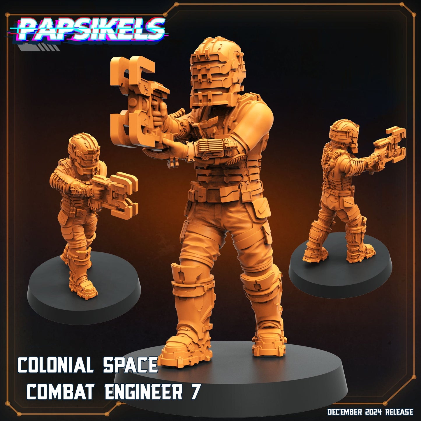3D Printed Papsikels Colonial Space Combat Engineer Dec. 2024 SciFi 28mm 32mm - 3D Printing Boss 