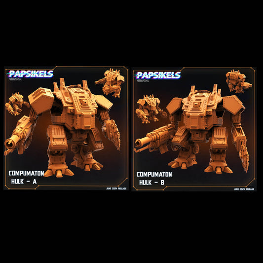 3D Printed Papsikels Compumaton Hulk Set JUNE 2024 SCIFI 28mm 32mm - 3D Printing Boss 