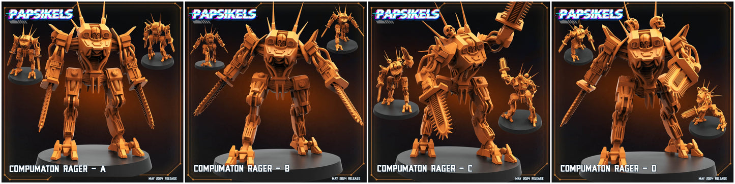 3D Printed Papsikels Compumaton Rager Set Democracy Troopers Bugs and Bots 28mm 32mm - 3D Printing Boss 
