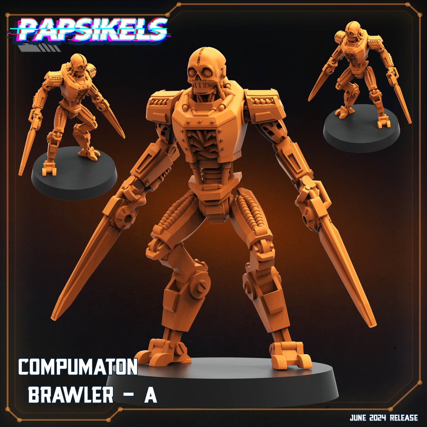 3D Printed Papsikels Compumaton Set JUNE 2024 SCIFI 28mm 32mm - 3D Printing Boss 