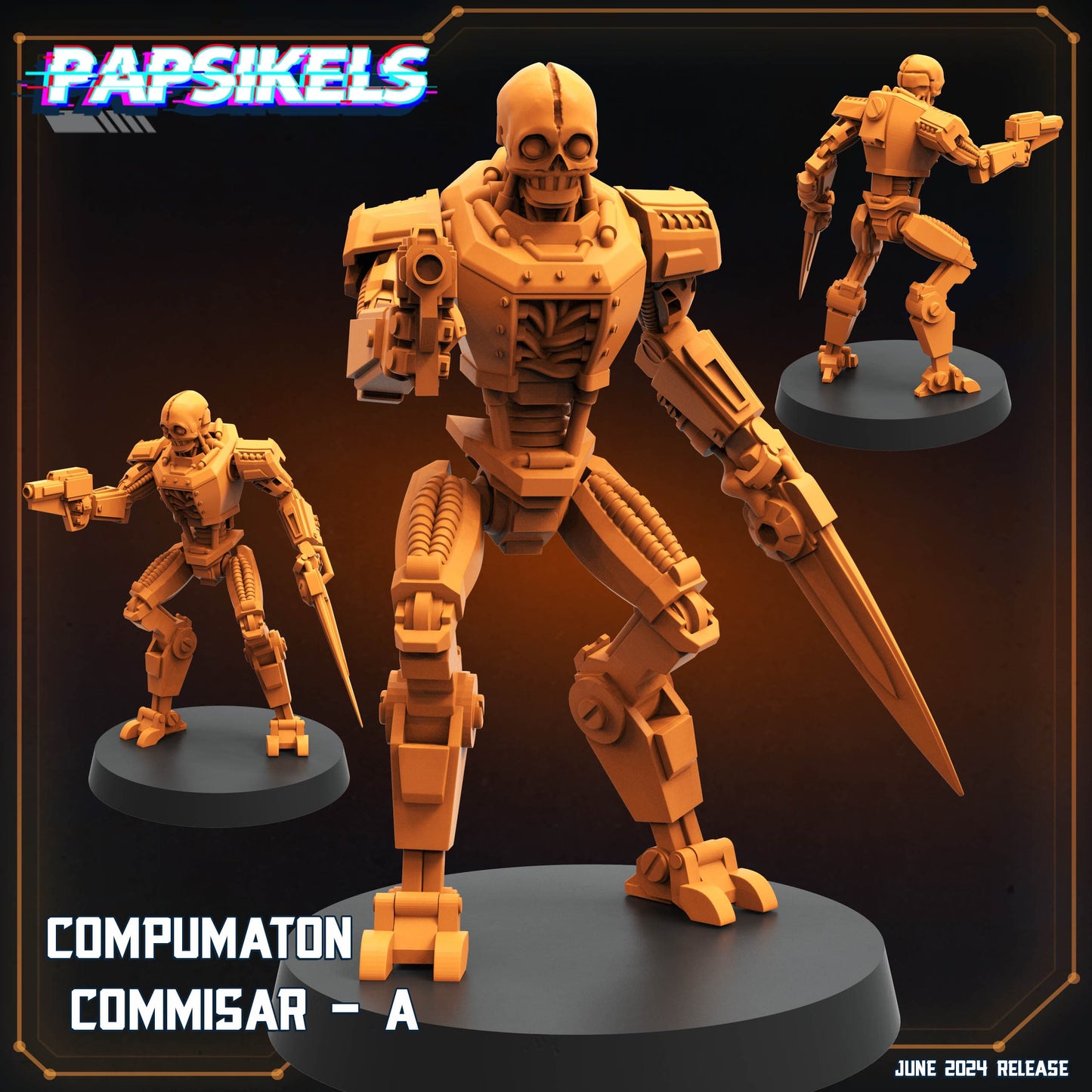 3D Printed Papsikels Compumaton Set JUNE 2024 SCIFI 28mm 32mm - 3D Printing Boss 