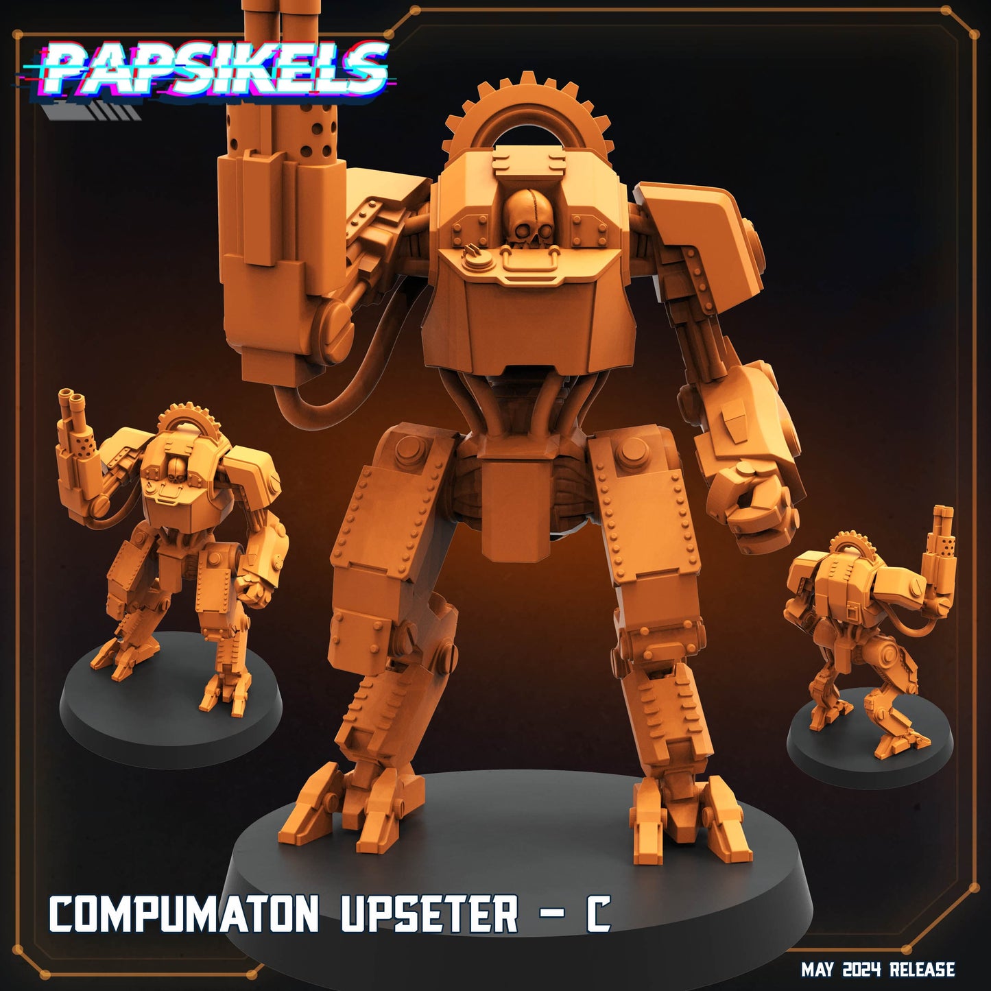 3D Printed Papsikels Compumaton Upseter Set Democracy Troopers Bugs and Bots 28mm 32mm - 3D Printing Boss 