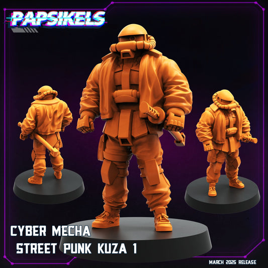 3D Printed Papsikels Cyber Mecha Street Punk Kuza MARCH 2025 CYBERPUNK 28mm 32mm - 3D Printing Boss 